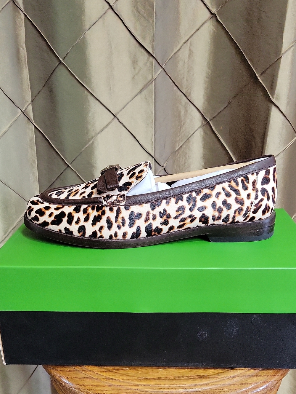 NWT- Kate Spade New York ‘Deco’ Downtown Leopard Calf-Hair Loafer - Picture 7 of 10